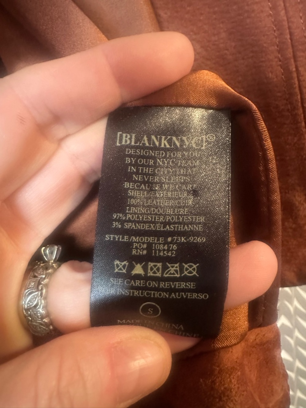 BLANKNYC | Suede Moto Jacket, Size S - Picture 10 of 10